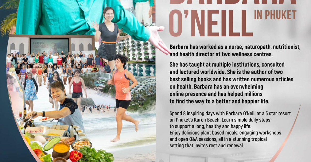 A Week with Barbara O'Neill | May 17-24, 2026 - Phuket