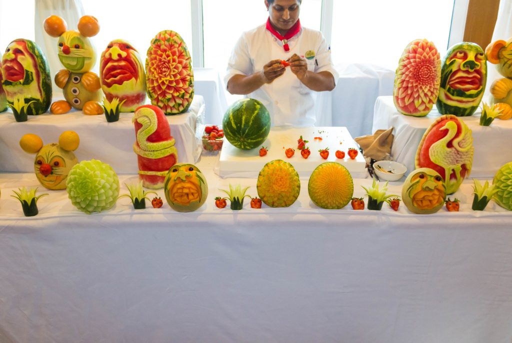 Food art exhibit in event