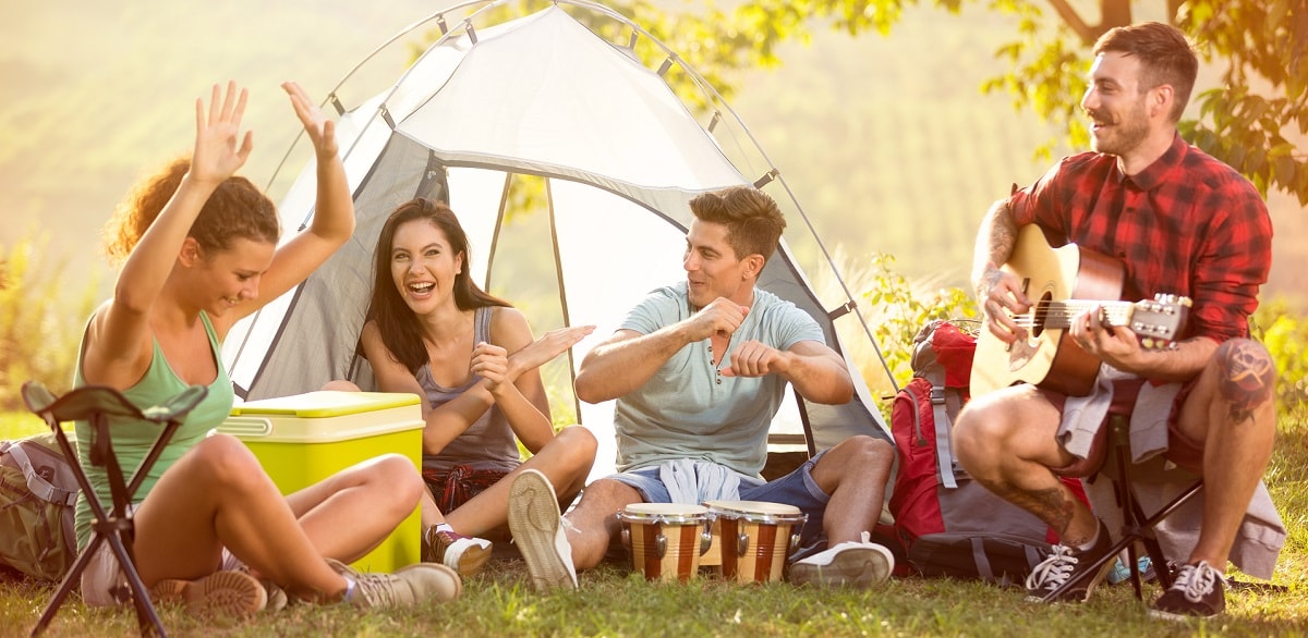 Arrange a camping trip in a remote setting in summer