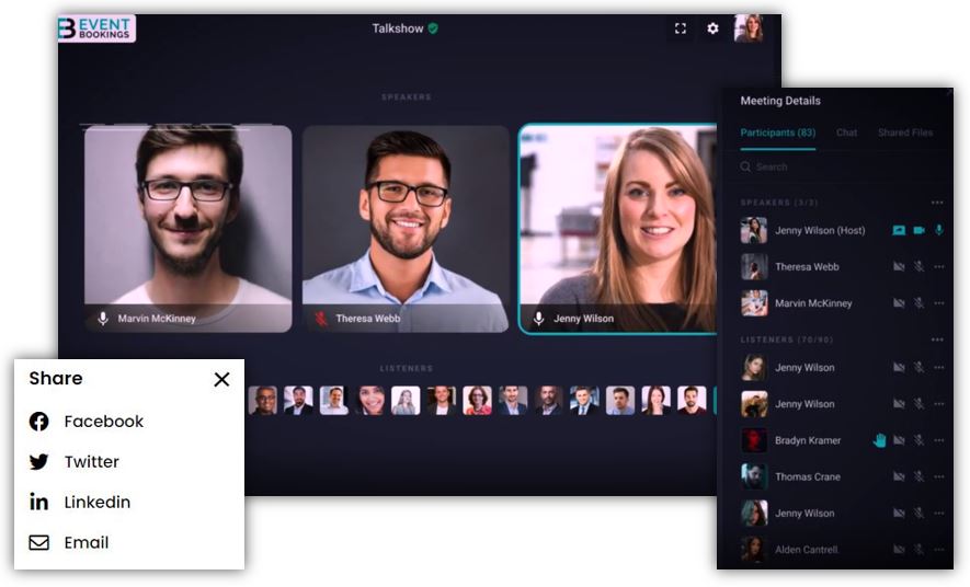 Built-in video conferencing platform