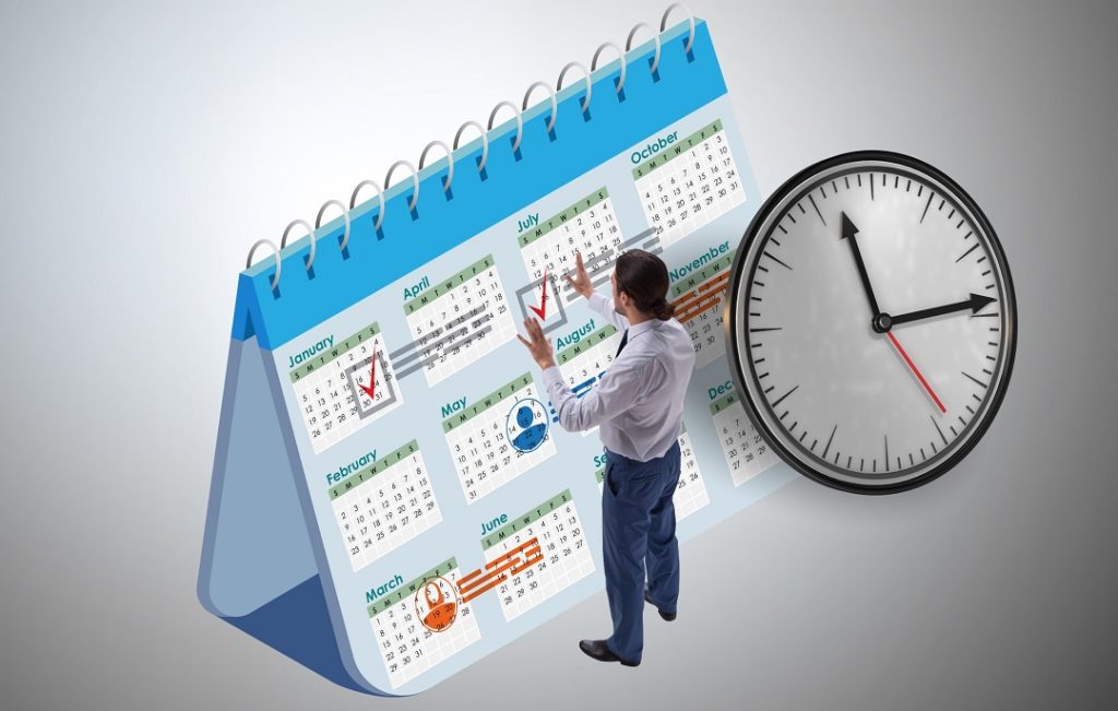 How does an event organiser use time management skills