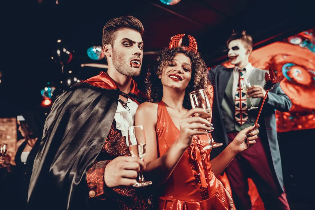 Karaoke in Halloween costumes