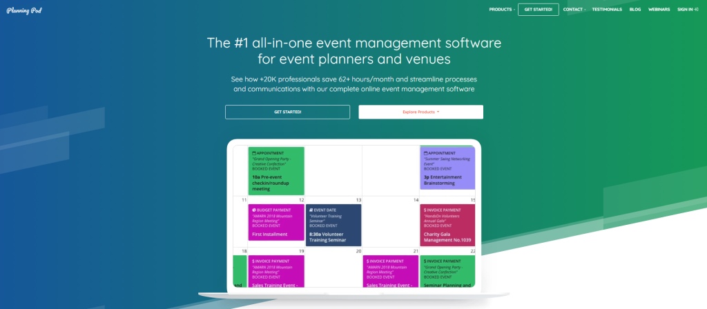 Planning Pod event management software