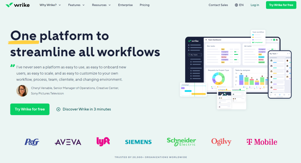 Wrike event management software